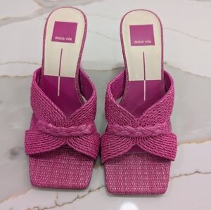 Dolce Vita Woven Heeled Mules - Nitro